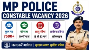 MP Police Constable Vacancy 2026