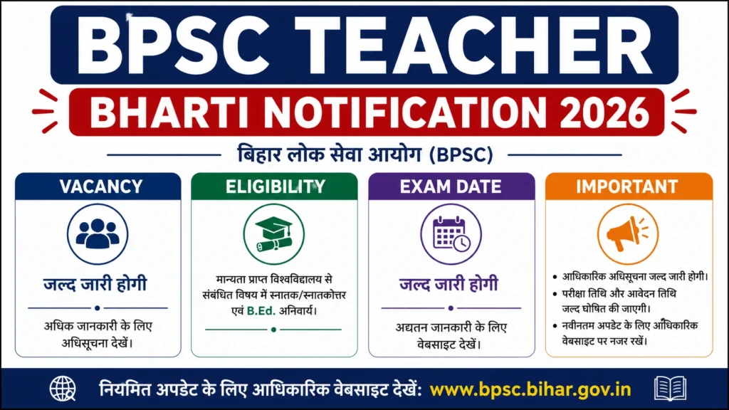 BPSC Teacher Bharti Notification 2026